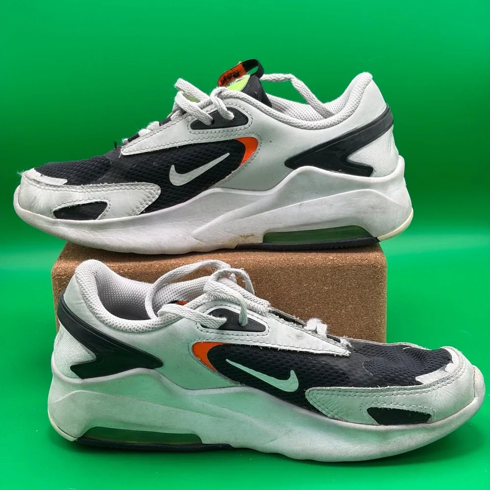 Nike Air Max Bolt GS Sneakers Kids 5.5Y Gray/Volt Green Running Athletic Shoes
